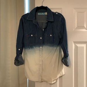 Denim ombré bottom down top